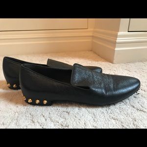 Balenciaga stud-heel leather loafer, worn once
